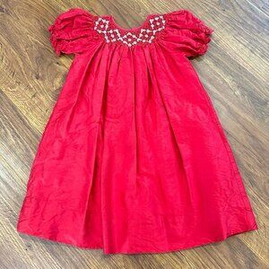 Anavini silk smocked dress